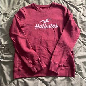 Red hollister crew neck